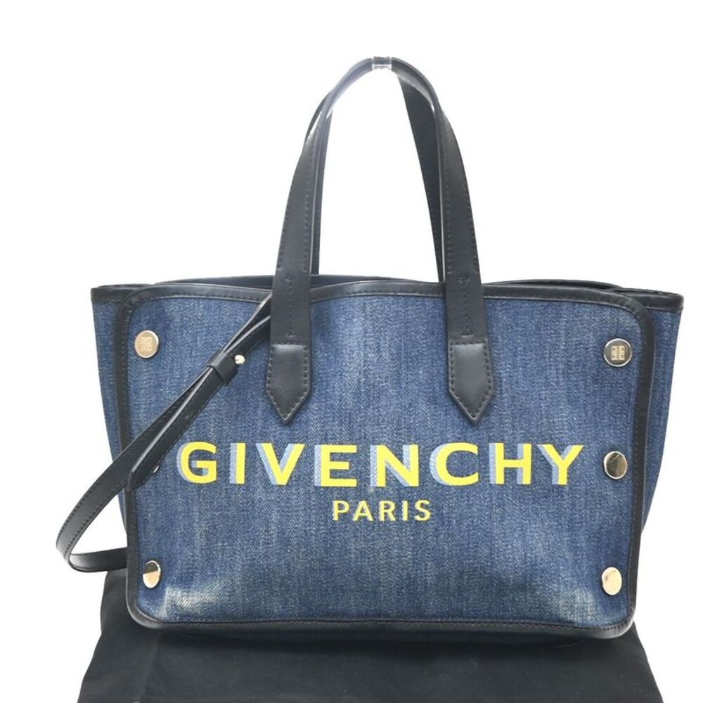 Givenchy Bond Shopper Tote Denim Blue Denim_Jeans Tote Bag Bag